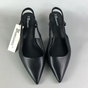 No Boundaries Black Women's Slingback Kitten Heels Size 11
